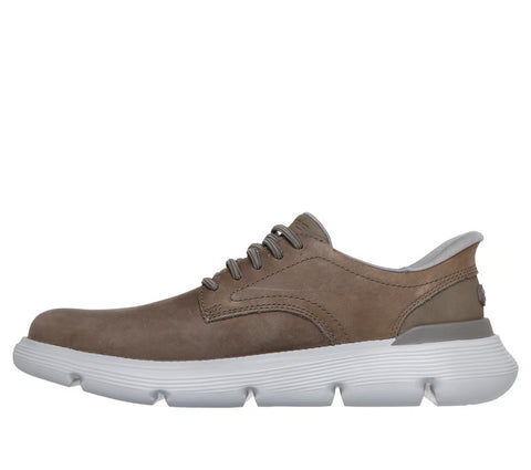 Skechers Slip Ins 205353/DKTP Dark Taupe Garza Duran Mens Casual Comfort Hands Free Slip On Shoes