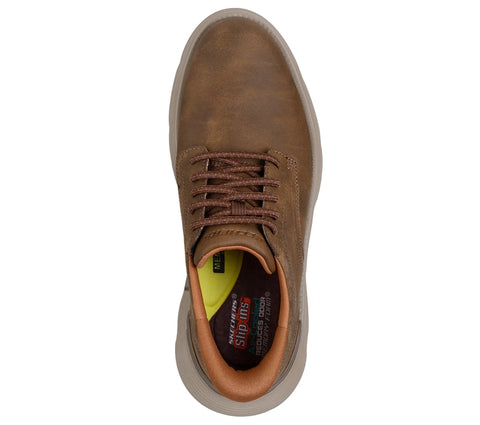 Skechers Slip Ins 205353/TPE Taupe Garza Duran Mens Casual Comfort Hands Free Slip On Shoes