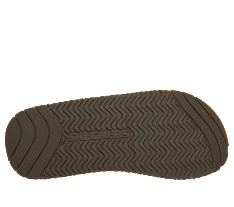 Skechers 205719/BRN Brown Quill Mens Toe Post Sporty Flip Flops