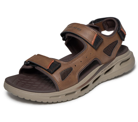 Skechers 211371/BRN Brown Orvan SD Gamble Mens Casual Comfort Touch Fastening Slip On Sandals