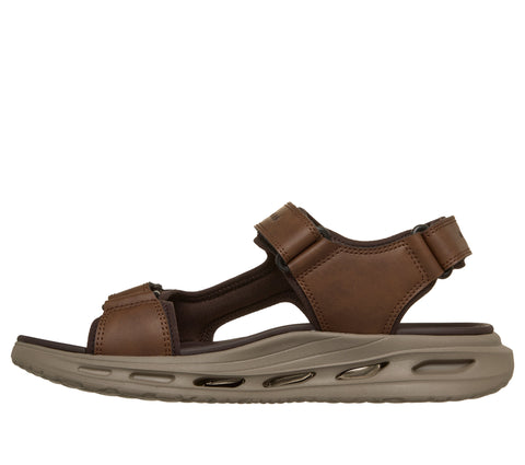 Skechers 211371/BRN Brown Orvan SD Gamble Mens Casual Comfort Touch Fastening Slip On Sandals