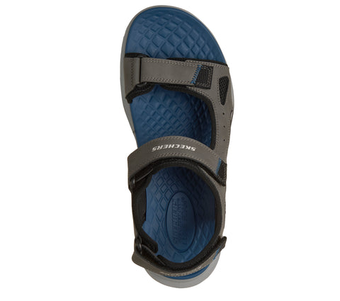 Skechers 211371/CHAR Charcoal Orvan SD Gamble Mens Casual Comfort Touch Fastening Slip On Sandals