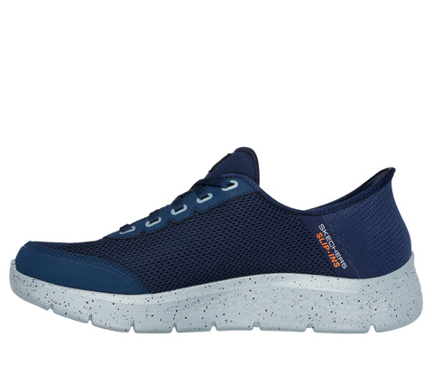 Skechers Slip Ins 216330/NVY Navy Go Walk Flex - 100% Waterproof Mens Casual Comfort Hands Free Slip On Elastic Lace Trainers