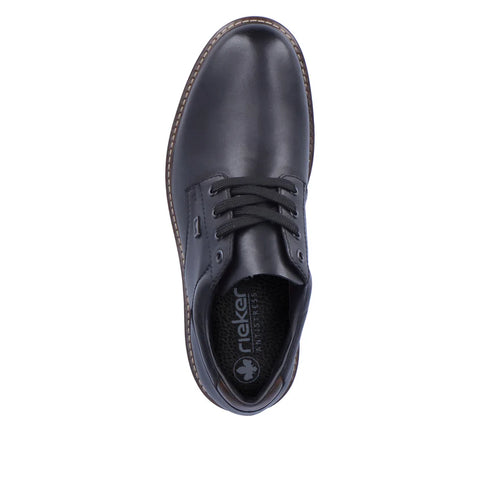 Rieker F4611-00 Black Mens Water Repellent Casual Comfort Lace Up Shoes