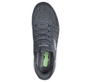 Skechers Slip Ins 232469/CCBK Charcoal/Black Summits - Key Pace Mens Casual Comfort Hands Free Slip On Trainers