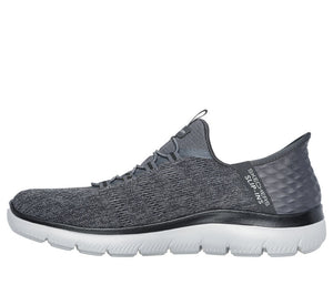 Skechers Slip Ins 232469/CCBK Charcoal/Black Summits - Key Pace Mens Casual Comfort Hands Free Slip On Trainers