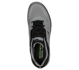 Skechers 232698/GYBK Grey/Black Track - Border Mens Casual Comfort Lace Up Trainers