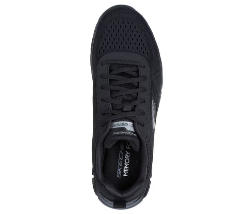 Skechers 232758/BBK Black Track - Leshur Mens Casual Comfort Lace Up Trainers