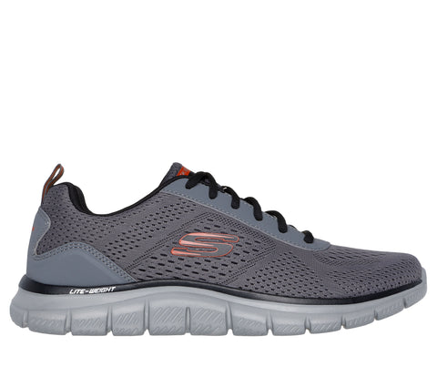 Skechers 232758/CCOR Charcoal Orange Track - Leshur Mens Casual Comfort Lace Up Trainers