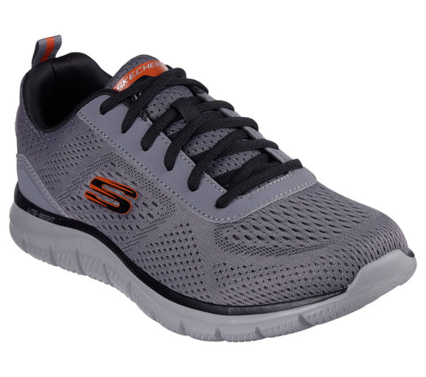 Skechers 232758/CCOR Charcoal Orange Track - Leshur Mens Casual Comfort Lace Up Trainers