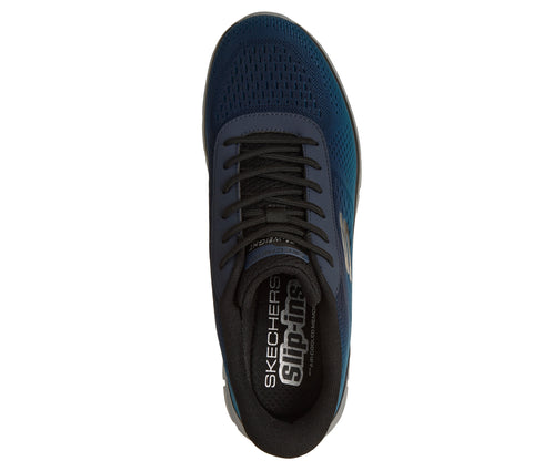 Skechers  Slip - Ins 233038/NVBL Navy Blue Track - Revno Mens Casual Comfort  Hands Free Slip On Trainers