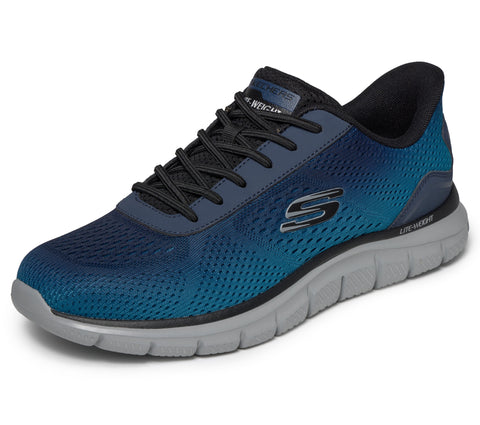Skechers  Slip - Ins 233038/NVBL Navy Blue Track - Revno Mens Casual Comfort  Hands Free Slip On Trainers