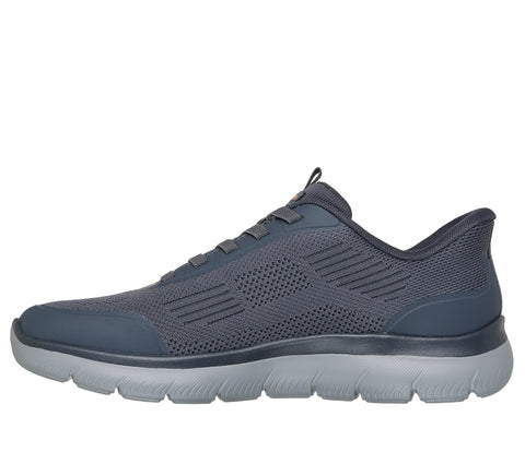 Skechers Slip - Ins 233047/CCOR Charcoal Orange Summits Leyter Mens Casual Comfort Hands Free Slip On Shoes