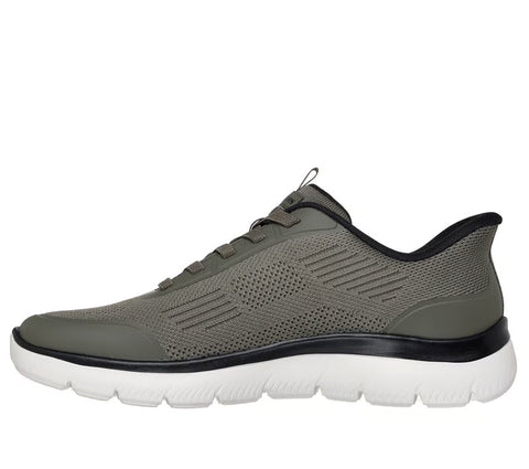Skechers Slip - Ins 233047/OLBK Olive Black Summits Leyter Mens Casual Comfort Hands Free Slip On Shoes