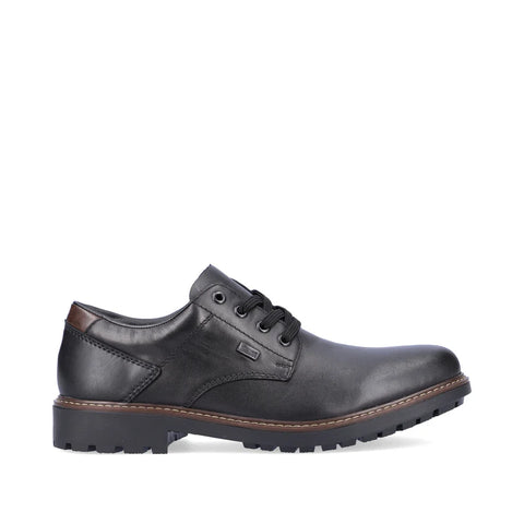 Rieker F4611-00 Black Mens Water Repellent Casual Comfort Lace Up Shoes