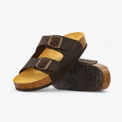 Plakton 180010 Beta Black Leather Womens Casual Stylish Open Toe Sandals