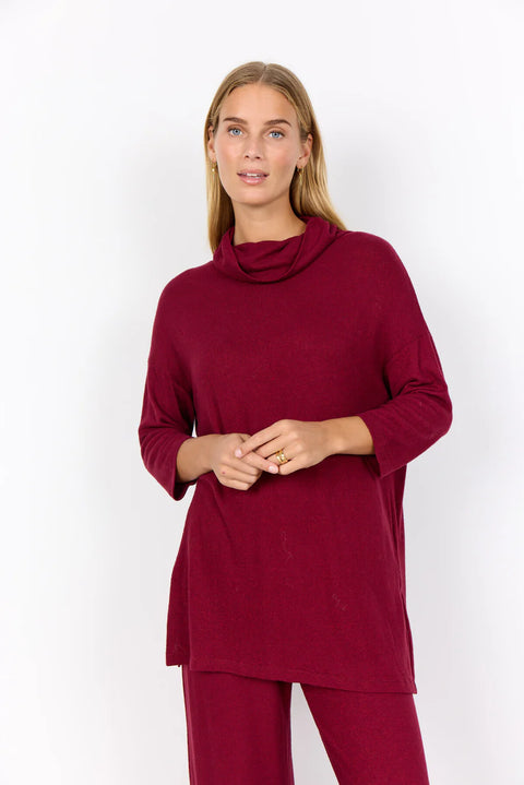 Soya Concept SC-Biara 73 Sweatshirt Dark Red Melange