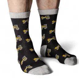 Jaspers Black Tractor Mens Bamboo Socks  - Soft, Cozy And Eco-Friendly Comfort For Every Step