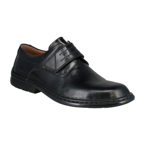 Josef Seibel Vigo 14 Schwarz Mens Adjustable Strap Smart Leather Shoes