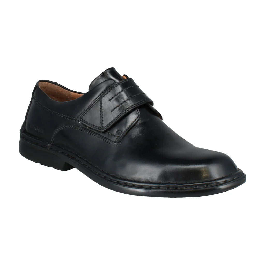 Josef Seibel Vigo 14 Schwarz Mens Adjustable Strap Smart Leather Shoes