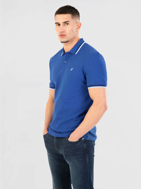 Mish Mash 2961 Stockholm - Royal Mens Short Sleeve Polo Shirt