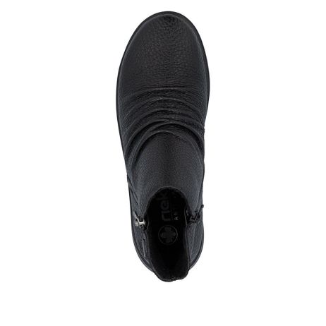 Rieker Z0056-00 Black Womens Casual Comfort Zip Up Water Resistant Ankle Boots
