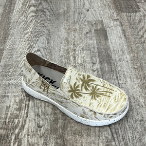 KickBack Couch Mens Brown Beach Print Canvas Shoes