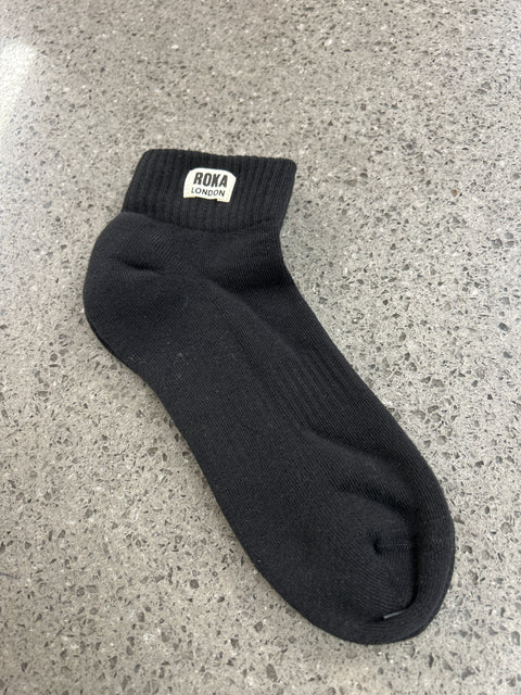 Roka Wembley Black Womens Organic Cotton Super Comfy Stylish Socks