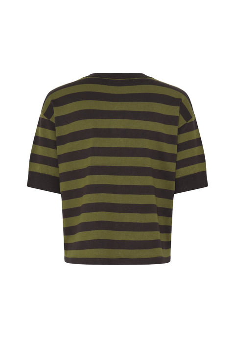 B.YOUNG 20814397 BYMMORLA AVOCADO JAVA STRIPE TSHIRT
