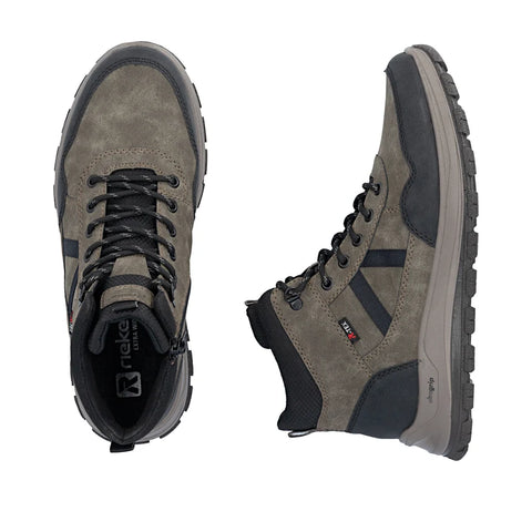 Rieker B8120-25 Brown Mens Water Resistant Casual Comfort Ankle Boots