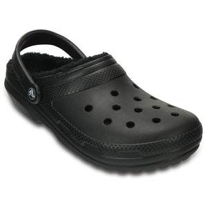 Crocs Classic Lined Clog Black Unisex Croslite Casual Slip On Shoes Lightweight Beach