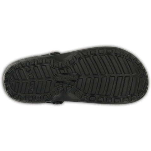 Crocs Classic Lined Clog Black Unisex Croslite Casual Slip On Shoes Lightweight Beach Slip On Clogs