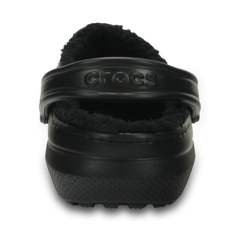 Crocs Classic Lined Clog Black Unisex Croslite Casual Slip On Shoes Lightweight Beach Slip On Clogs