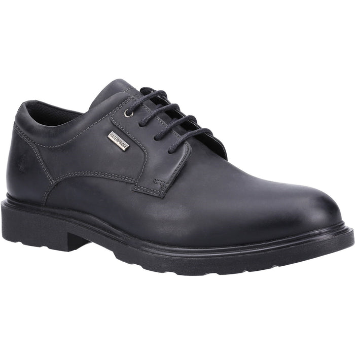 Hush Puppies Pearce Black Mens Casual Comfort Leather Lace Up Shoe