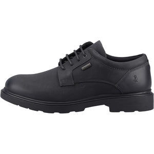 Hush Puppies Pearce Black Mens Casual Comfort Leather Lace Up Shoe