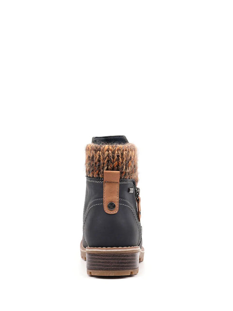 Lunar Breeze Navy Womens Casual Comfort Waterproof Zip Up Ankle Boots