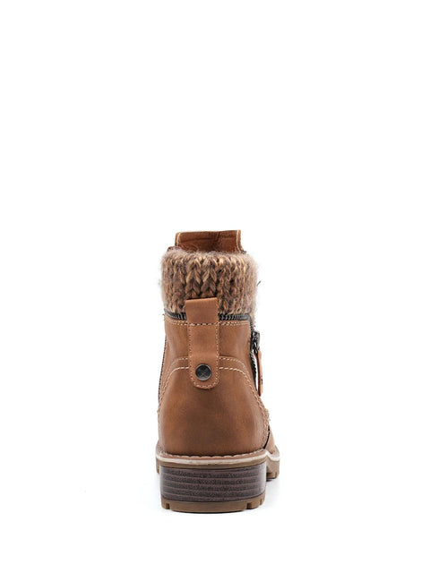 Lunar Breeze Tan Womens Casual Comfort Waterproof Zip Up Ankle Boots