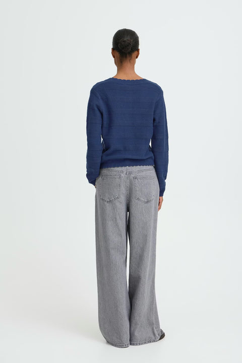 B.YOUNG BYMIKALA SHORT CARDIGAN 20818460 MEDIEVAL BLUE