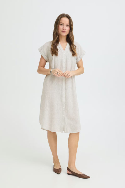 B.Young ByiZola Dress 20818978 Vetiver Stripe