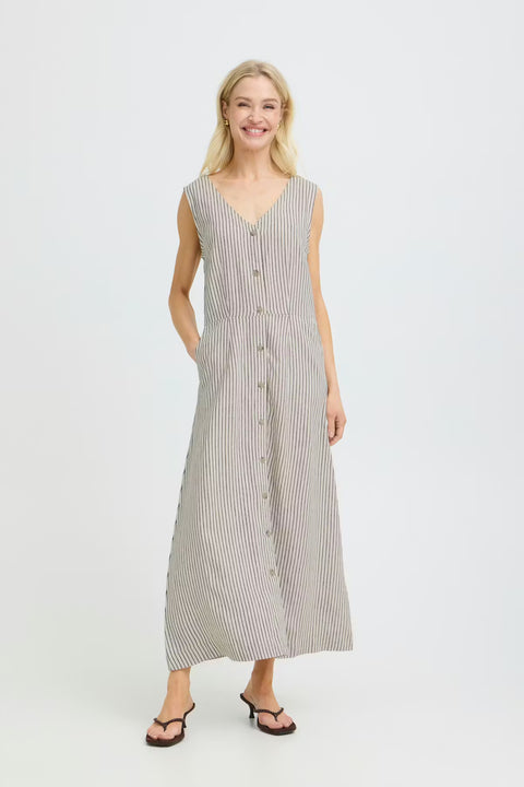 B.Young Byfalakka Button Dress 2 Rainy Day Stripe 20818826