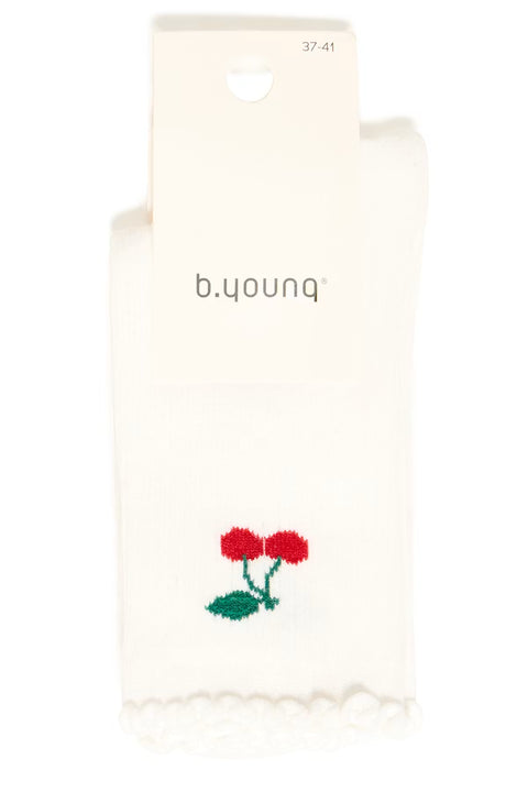 B.Young Byvinyet Socks 20818926 Cerise/ White