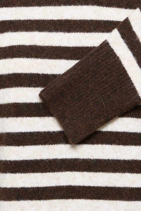 B.Young Womens 20819591 Byomea Crew Jumper Java Birch Stripe