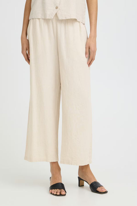 B.Young Byfalakka Crop Pants 20813083 Rainy Day Melange