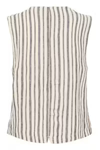 B.Young Byfalakka Waistcoat 2 - 20818821 Rainy Day Stripe