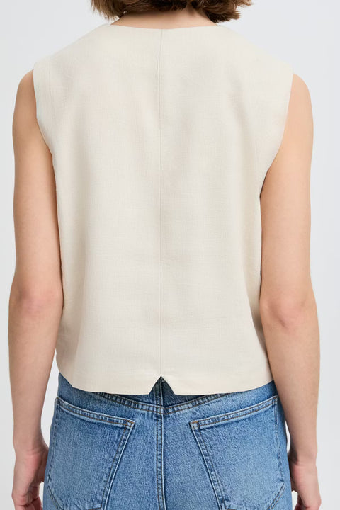 B.young Byfalakka Waistcoat 2 - 20818821 Rainy Day Melange