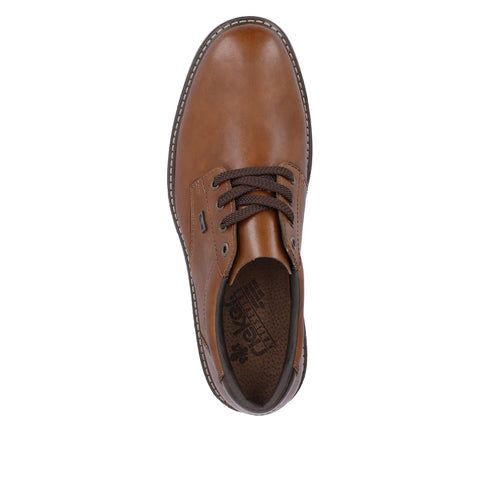 Rieker 33101-24 Brown Mens Water Repellent Casual Comfort Lace Up Shoes