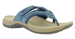 Free Spirit Juliet Denim Womens Casual Comfort Leather Toe Post Sandals