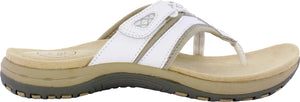 Free Spirit Juliet White Womens Casual Comfort Leather Toe Post Sandals