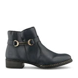 Rieker 73487-14 Blue Womens Casual Comfort Zip Up Leather Ankle Boots