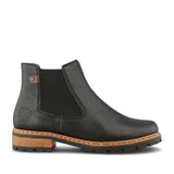 Rieker Z9354-00 Black Womens Casual Comfort Zip Up Leather Ankle Boots